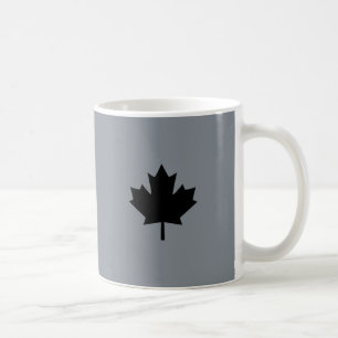 Canadian Black Maple Löv på Grått Kaffemugg