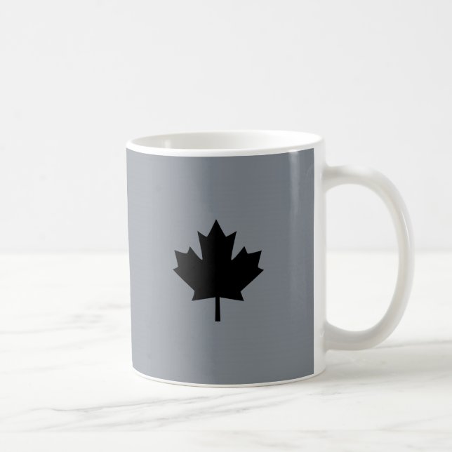 Canadian Black Maple Löv på Grått Kaffemugg (Höger)