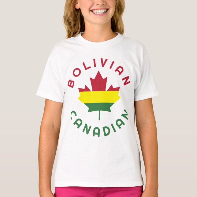 Canadian Bolivian Roots T Shirt (Framsida)