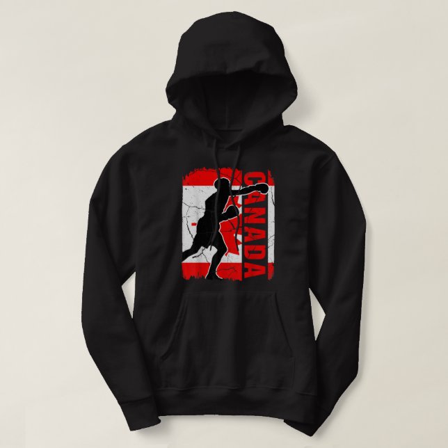 Canadian Boxing Team Canada Flagga Boxing Glove Hoodie (Design framsida)
