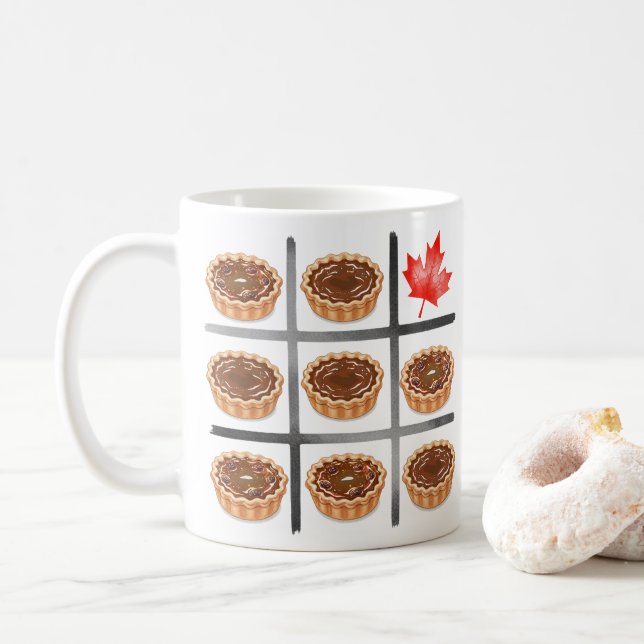 Canadian Butter Tart med vår Roligt utan rusins Kaffemugg (Med munk)