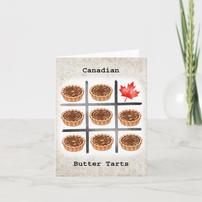 Canadian Butter Tarts Funny Canadian Sweet Treats Kort (Framsida)