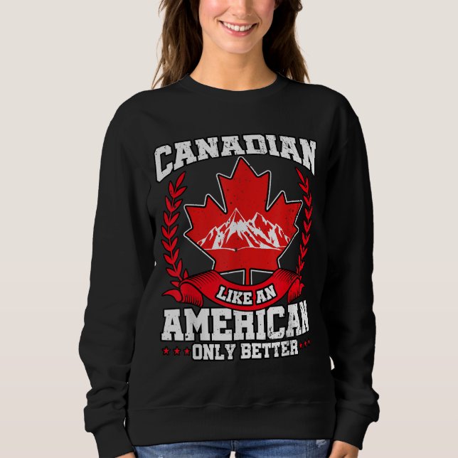 Canadian Canada Flagga Maple Löv USA T Shirt (Framsida)