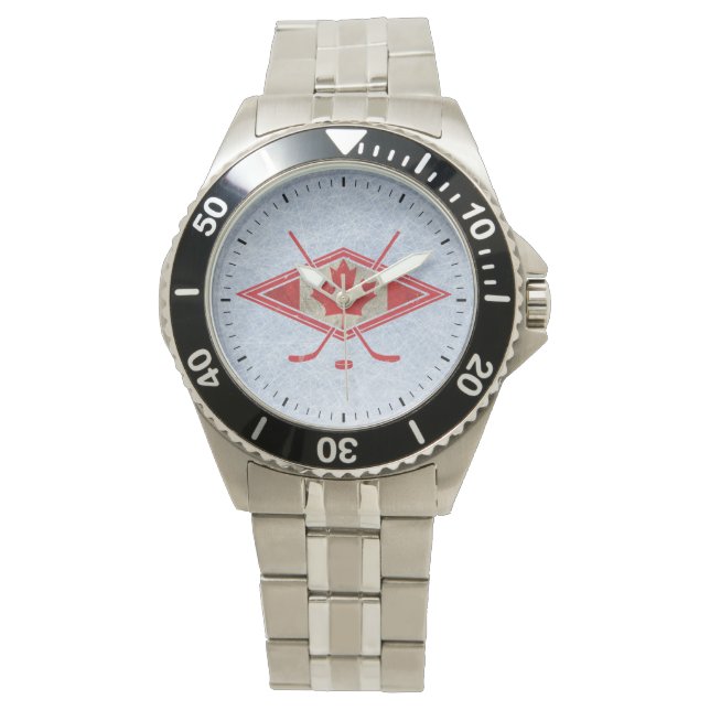 Canadian Canada Hockey Logotyp Watch, stil-option Armbandsur (Framsida)