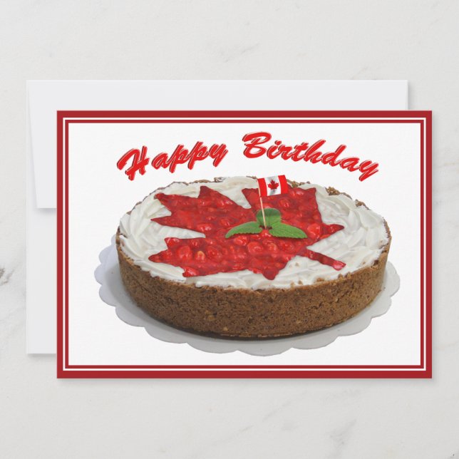 Canadian Cherry Maple Löv Cake Inbjudningar (Framsida)