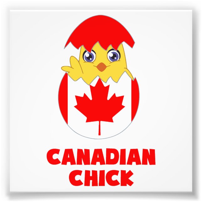 Canadian Chick, a Girl from Canada Fototryck (Framsidan)