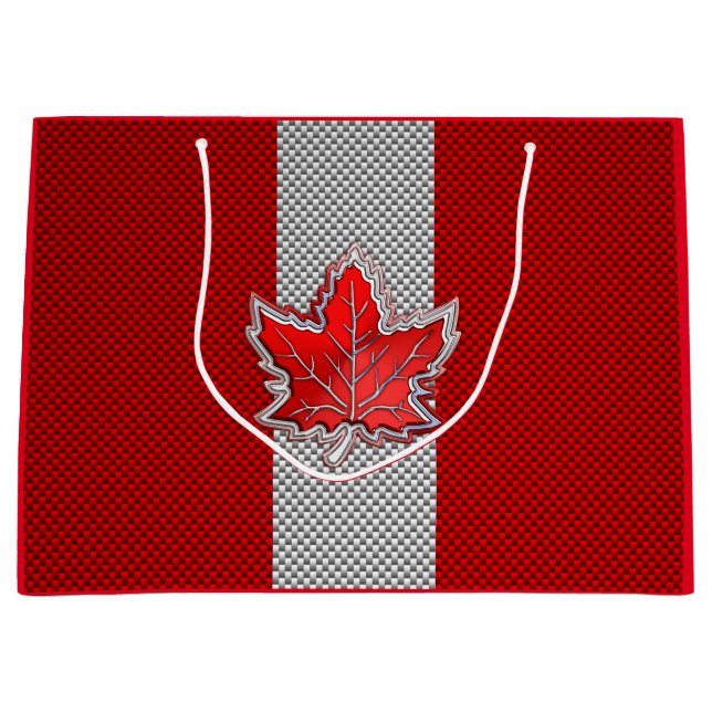 Canadian Chrome Maple Löv på Carbon Fiber Stilar (Framsidan)