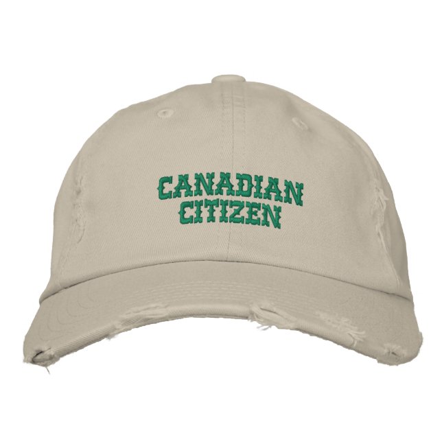 Canadian Citizen Embroized Hat Broderad Keps (Framsida)