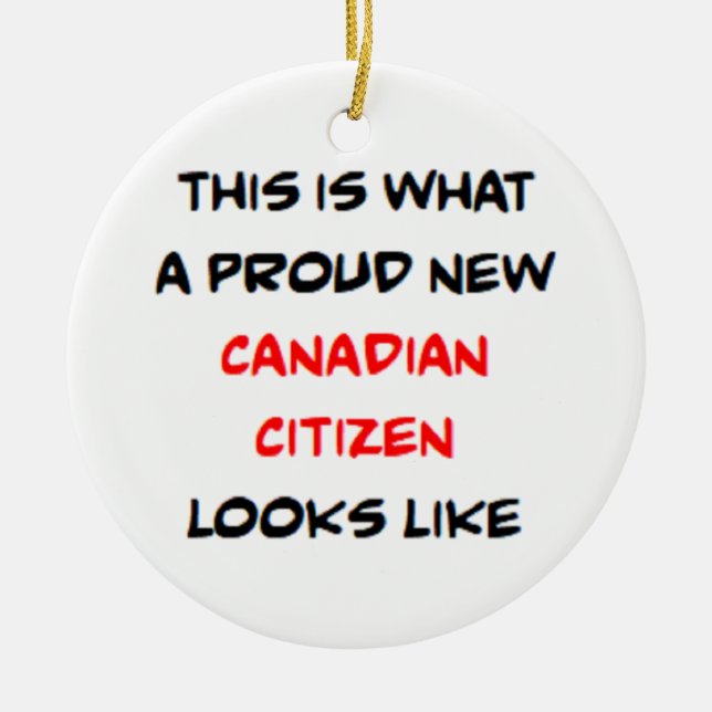 canadian citizen, proud new julgransprydnad keramik (Framsidan)