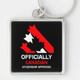 Canadian Citizens Firande Fyrkantig Silverfärgad Nyckelring