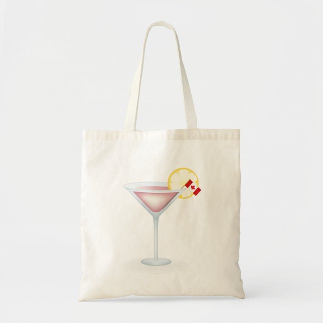 Canadian Cocktail Vacation Tote Bag Tygkasse (Framsidan)