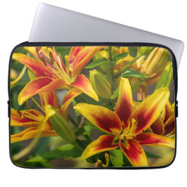 Canadian Daylily, Orange Blomsterfotografi Print Laptop Fodral