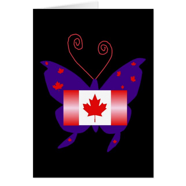 Canadian Diva Butterfly Hälsningskort (Framsidan)