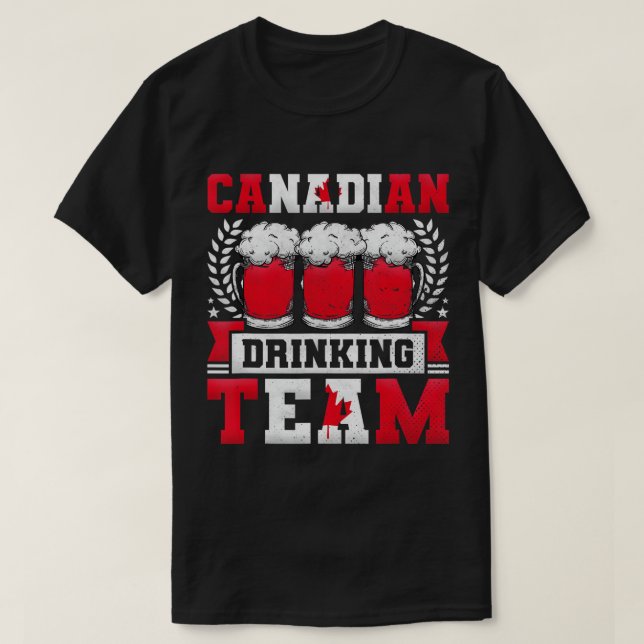 Canadian Drinking Team, Beer Day T-Shirt (Design framsida)