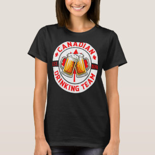 Canadian Drinking Team Beer Lycklig Canada Day Fla T Shirt