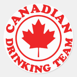 Canadian Drinking Team Runt Klistermärke