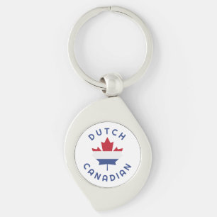 Canadian Dutch Roots Swirl Silverfärgad Nyckelring