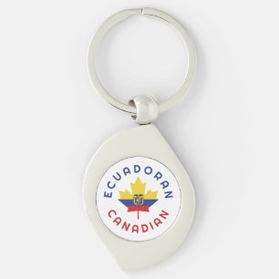 Canadian Ecuadoran Roots Swirl Silverfärgad Nyckelring