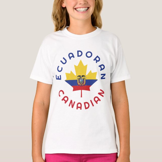 Canadian Ecuadoran Roots T Shirt (Framsida)