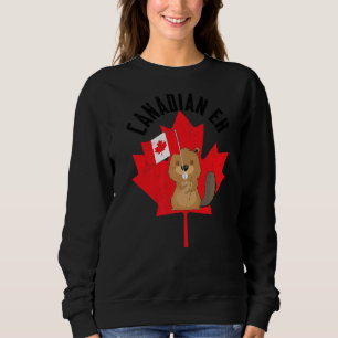 Canadian Eh Beaver Maple Löv Flagga Lycklig Canada T Shirt