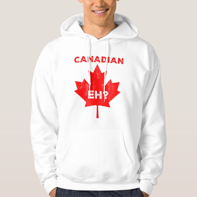 Canadian Eh? Maple Löv Hoodie (Framsida)