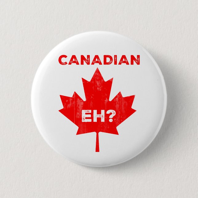 Canadian Eh? Maple Löv Knapp (Framsida)
