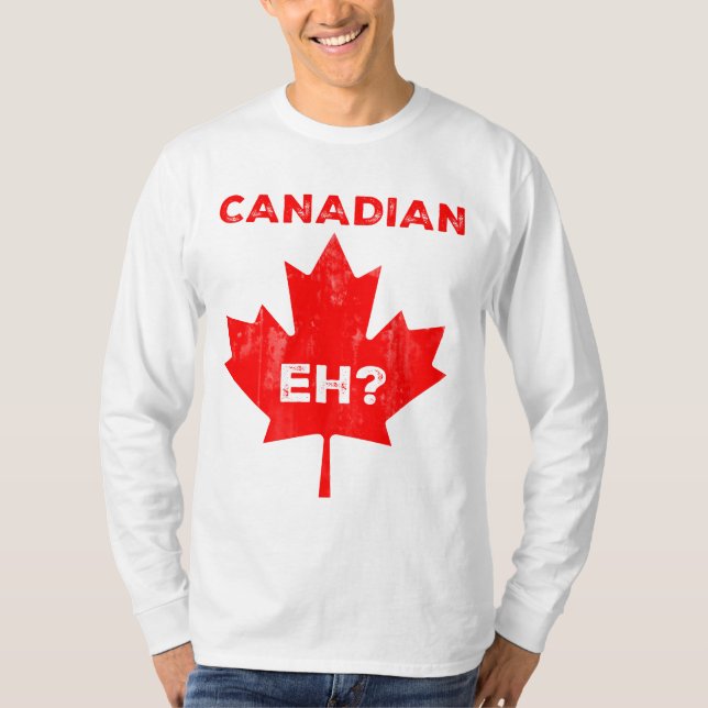 Canadian Eh? Maple Löv T Shirt (Framsida)