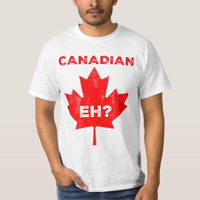 Canadian Eh? Maple Löv T Shirt (Framsida)