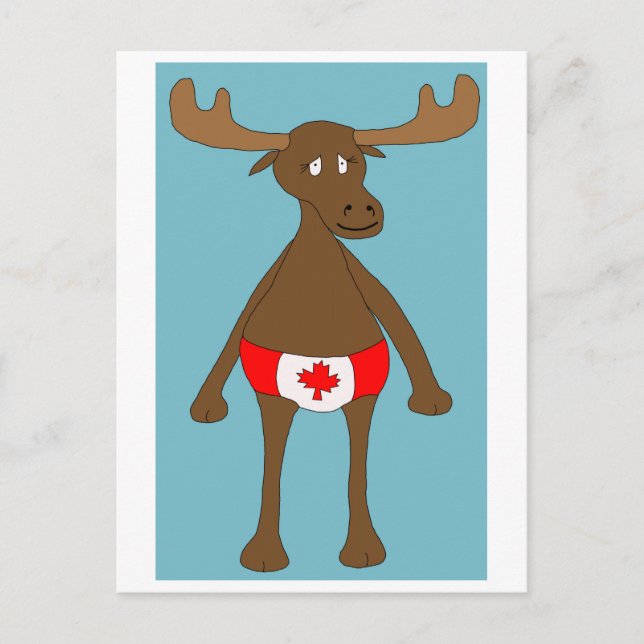 Canadian, Eh? Moose Vykort (Framsida)