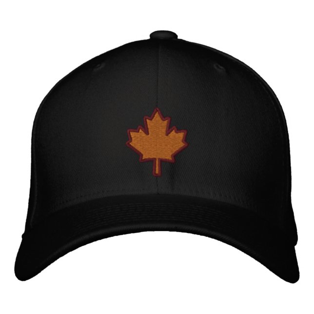 Canadian Embroidery Embroiderade Maple Löv Broderad Keps (Framsida)
