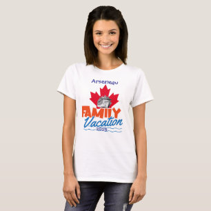 Canadian Family Cruise Vacation Personalize T Shirt
