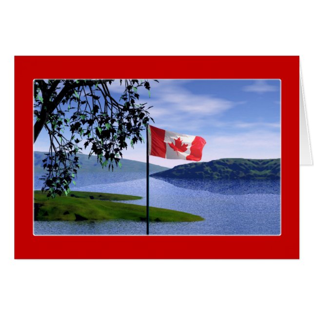 Canadian Färg Hälsningskort (Framsidan Horizontal)