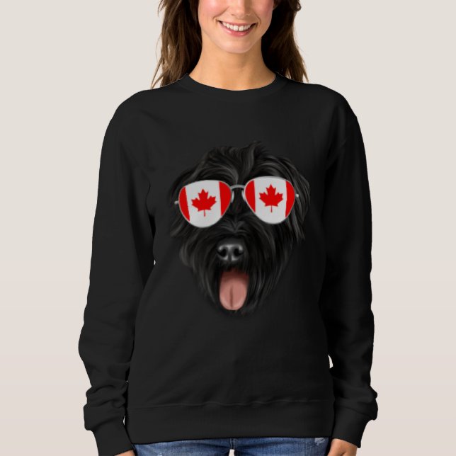 Canadian Flag Bouvier des Flandres Dog Canada Pock T Shirt (Framsida)