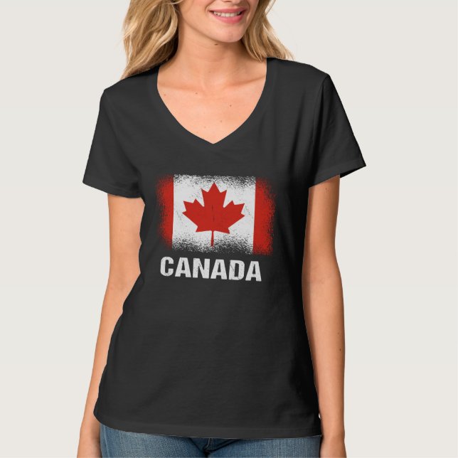 Canadian Flag Canada T Shirt (Framsida)