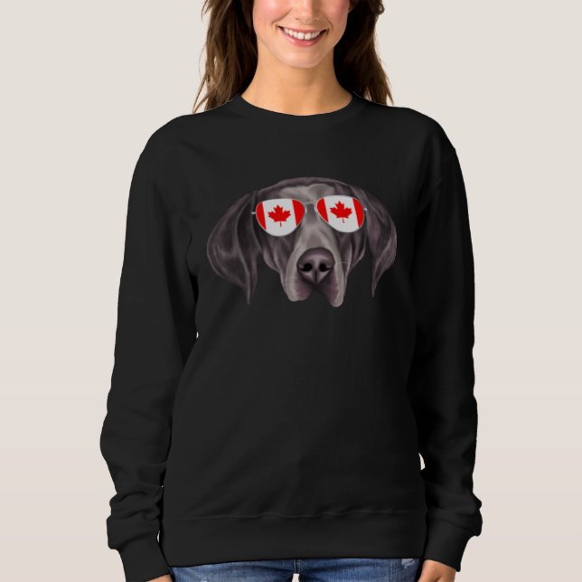 Canadian Flag German Shorthaired Pointer Dog Canad T Shirt (Framsida)