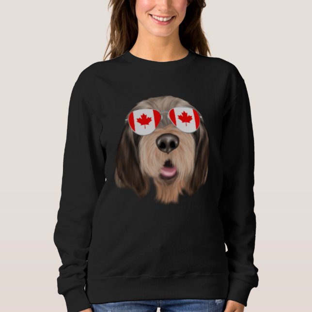 Canadian Flag Otterhound Dog Canada Pocket T Shirt (Framsida)