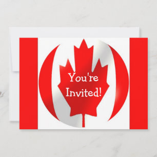 Canadian Flagga Any Tillfälle Inbjudningar