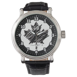 Canadian Flagga Black Maple Löv anpassar den på en Armbandsur