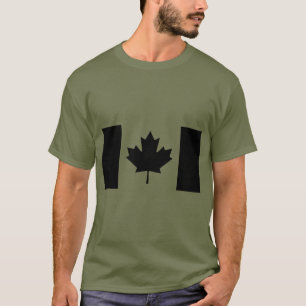 Canadian Flagga: Blackout T Shirt