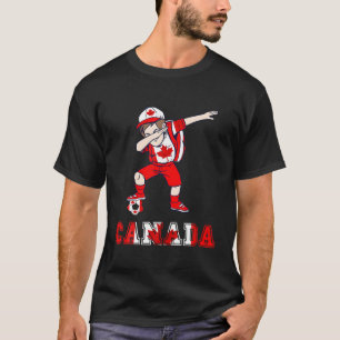 Canadian Flagga Boy Maple Löv Canadian Soccer Team T Shirt