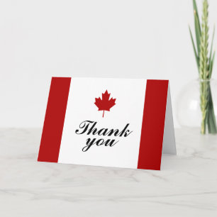 Canadian Flagga Bröllop Tack Kort