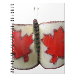 Canadian Flagga Butterfly Design Anteckningsbok
