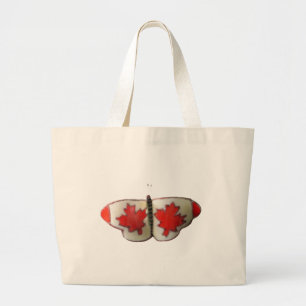 Canadian Flagga Butterfly Design Jumbo Tygkasse