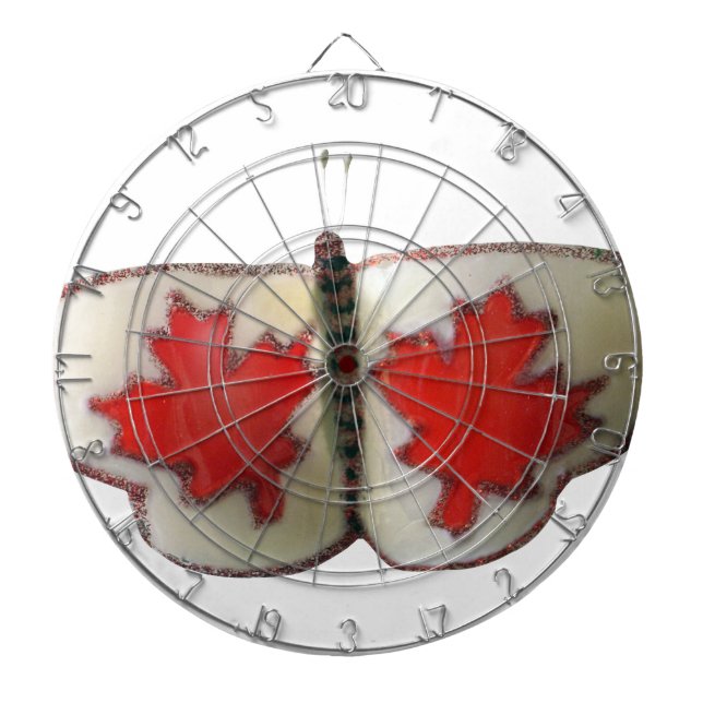 Canadian Flagga Butterfly Design Piltavla (Framsidan)