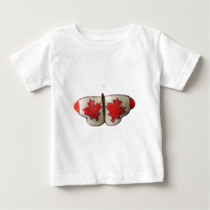 Canadian Flagga Butterfly Design Tee
