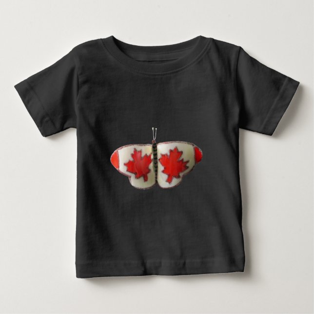 Canadian Flagga Butterfly Design Tröja (Framsida)