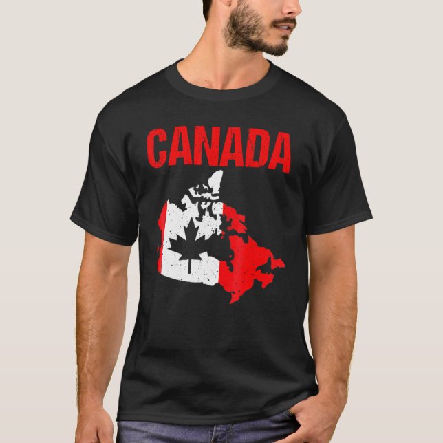 Canadian Flagga Canada Independece Maple T Shirt (Framsida)