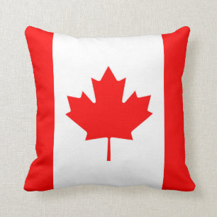 Canadian Flagga Canada Red Maple Löv Dekorativ kud Kudde