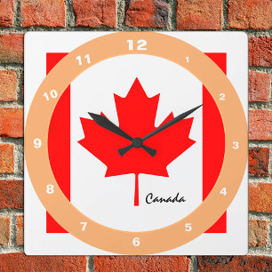 Canadian Flagga, Canada trendig mode /design klock Fyrkantig Klocka