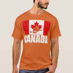 Canadian Flagga Curling for Canada Day Curler Gift T Shirt